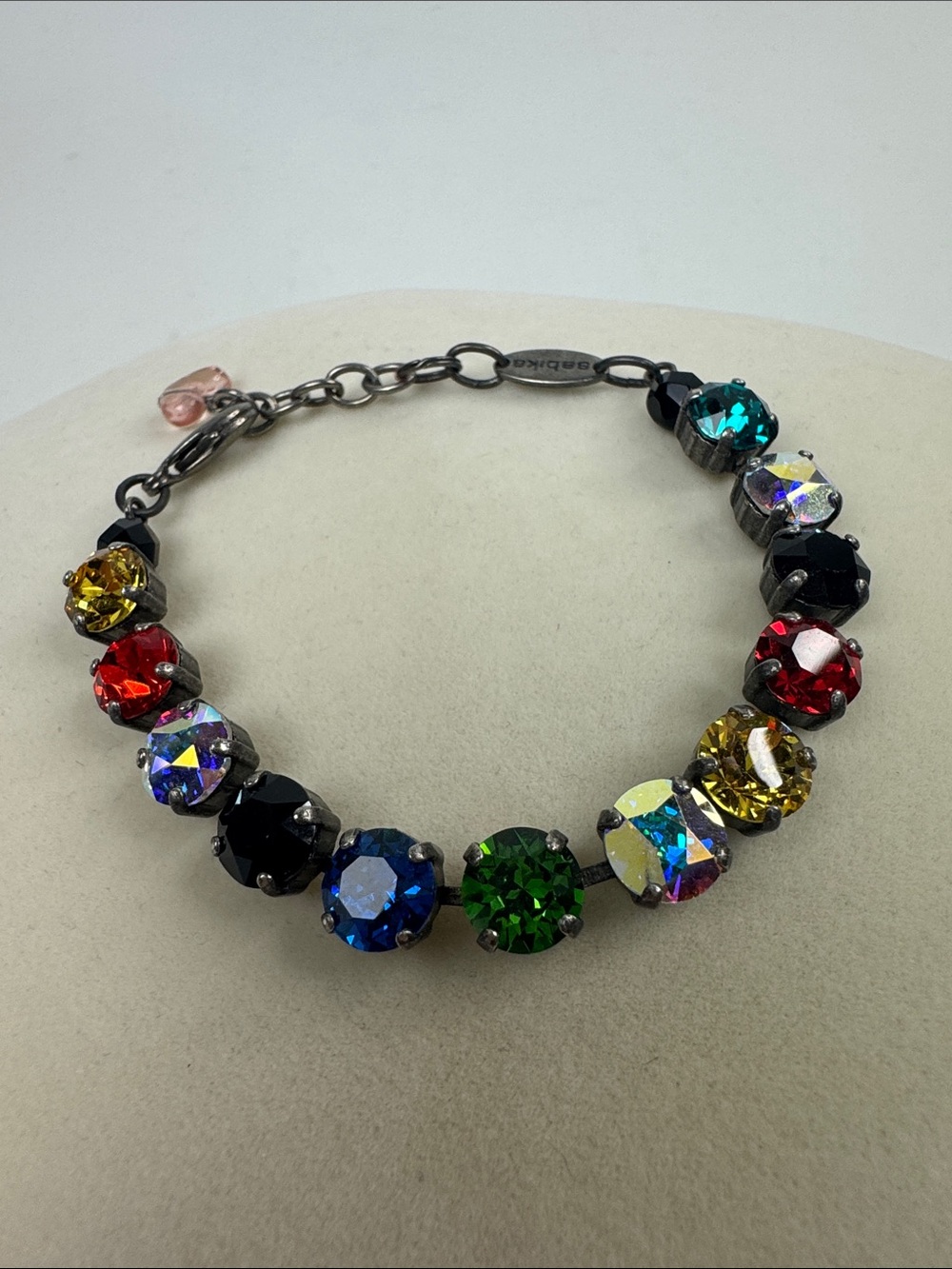 Sabika Multicolor Crystal Bracelet Adjustable Sparkle Jewels EUC